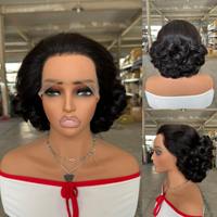 Prix de gros Perruques sans colle 13x4 HD en dentelle transparente pré-épilée en cheveux humains vierges brésiliens bruts pour femmes noires