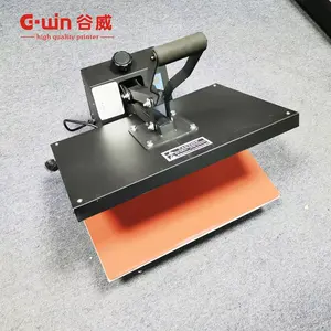 Gowin máquina de prensa térmica manual de grande formato, placas de sublimação resistentes, ferro 40x60cm, venda imperdível
