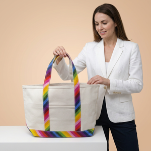 Sacs de plage en gros avec logo personnalisé, sacs fourre-tout réutilisables pour les marques de resorts et de commerces de détail - Product Image 1