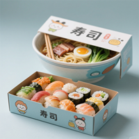2025 populaire nouveau Design Sushi Set Box Sushi Catering Box Stand up Sushi Box avec personnalisé