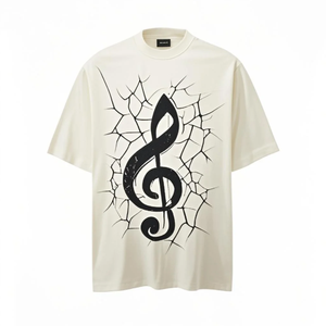 Soft Vintage Feel T-shirt pour homme Direct Spray Motif coloré Col rond T-shirts pour homme - Product Image 5