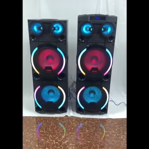 Temeisheng Mới Bằng Gỗ Làm Loa Di Động Đôi 10 Inch Với Loa tweeter <span class=keywords><strong>Bluetooth</strong></span> Đảng Loa Không Dây Với Đèn LED Ánh Sáng - Product Image 2