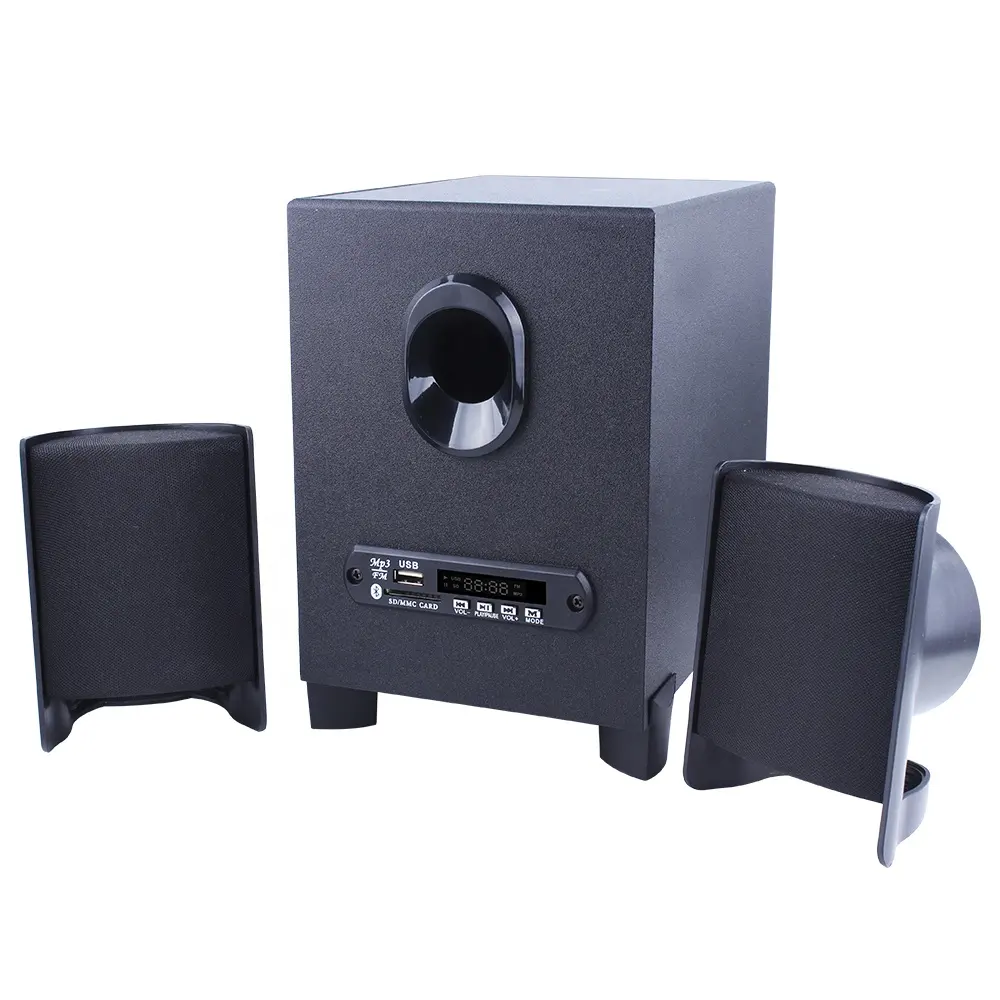 고품질 홈 오디오 2.1 서라운드 사운드 스피커 시스템 BT USB 및 원격