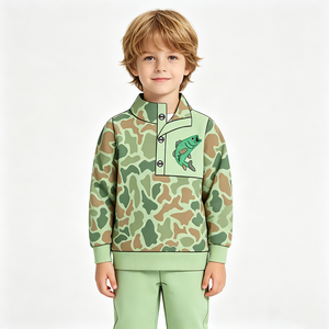 MOQ personnalisé 5 pièces, Vêtements camouflage pour bébés filles et garçons, styles chasse, vente en gros, vêtements pour frères et sœurs, boutique, prix usine, barboteuses, robes, pulls - Product Image 2