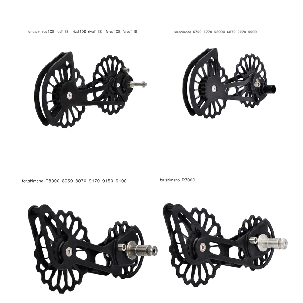 自転車アルミニウム合金ロードリアディレイラー17TセラミックジョッキープーリーShimanoUltegra 6800 R7000 R8000 R9100 SRAM FORCE RED