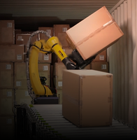 Entrepôt d'usine déchargeant 1000 boîtes/heure 2 kW Robot AGV entièrement automatique boîte de palettisation industrielle conteneur en carton