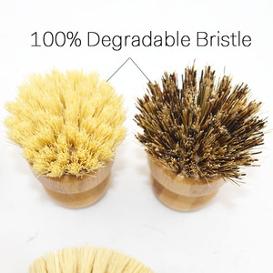 High Quality 100% Degradable Natural Bristles Bamboo <strong>Wood</strong> Kitchen <strong>Cleaning</strong> Brush <strong>Set</strong> - Product Image 3