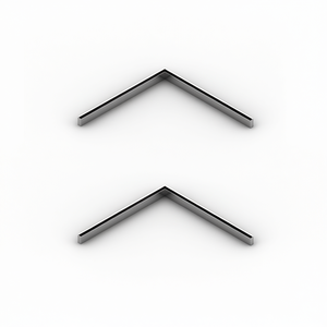 Marco en forma de L cromado 40x40 para puerta de armario de sala de estar - Product Image 1