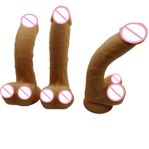 Groothandel Siliconen Donkere Huid Rubber Penis Buigbare Dildo Seksspeeltjes Masturbatie <span class=keywords><strong>Big</strong></span> Cock Realistische Anale Seksuele Voor Vrouwen Man - Product Image 5