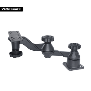 Soporte de buscador de peces de brazo oscilante doble horizontal de 12 pulgadas compatible con Garmin, <span class=keywords><strong>Humminbird</strong></span>, Lowrance más - Product Image 2