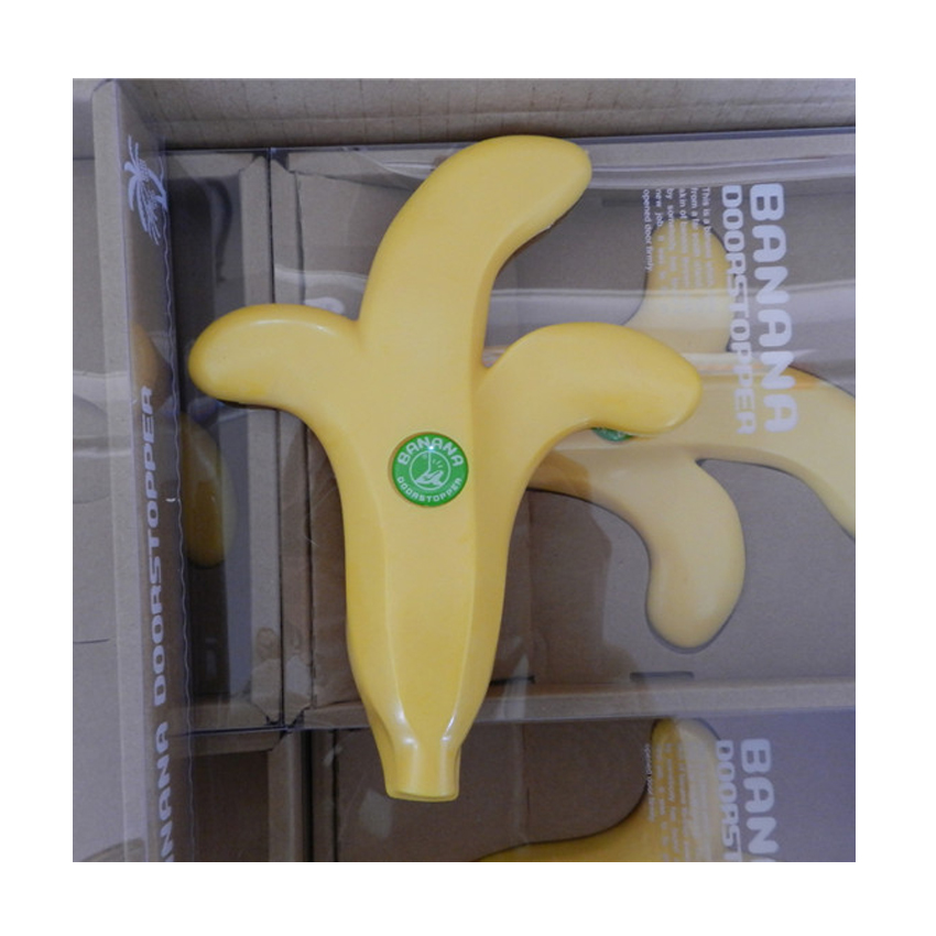 Заводская оптовая продажа, пластиковый дверной ограничитель из ПВХ, забавная Банановая Нескользящая напольная дверная ограничитель