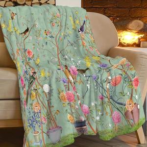 Couverture en flanelle motif cochon de dessin animé mignon, plaid léger et respirant pour la sieste à la maison ou au bureau, impression personnalisée, vente en gros - Product Image 6