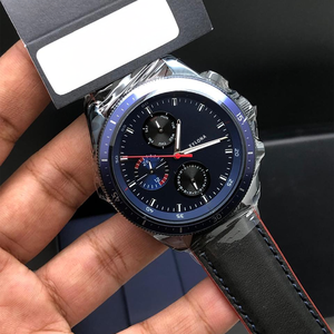 Montre à quartz multifonction pour hommes Montre décontractée <span class=keywords><strong>en</strong></span> acier inoxydable avec bracelet <span class=keywords><strong>en</strong></span> textile Montre <span class=keywords><strong>en</strong></span> <span class=keywords><strong>cuir</strong></span> - Product Image 6