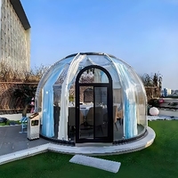 Dôme transparent pour maison-bulle, structure de jardin extérieure pour le glamping, le camping, l'observation des paysages et les expositions événementielles