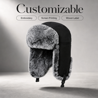 Gorro de Invierno Personalizado Tipo Bomber, Gorro Ushanka con Forro de Piel Sintética, Resistente al Viento, con Orejeras, para Esquí y Deportes al Aire Libre, Proveedor de Gorros