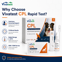 Kit de test rapide de la lipase pancréatique canine CPL pour le dépistage de la pancréatite chez le chien (sérum/plasma)