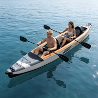 Kayak gonflable laminé P02, ensemble complet, canoë de course pour une ou deux personnes, pour la dérive et les loisirs en plein air