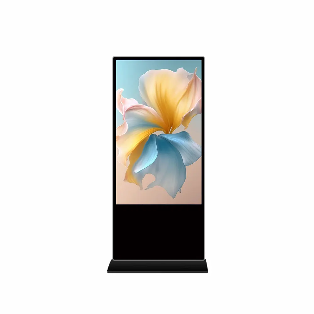 플로어 LCD 스마트 월 마운트 터치 수직 광고기 75 인치 디스플레이 Android 터치 스크린 통합기