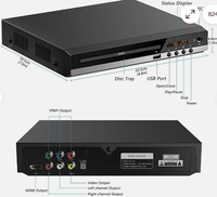 Lecteur CD Super Mini d'Origine, Débloqué Toutes Régions, avec Télécommande, Écran Plastique 1080P de 3,5 Pouces pour Usage Domestique
