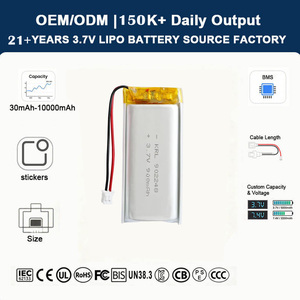 UL/KC/CB/CCC Chinese Cell Manufacturer 902248 900mAh 3.7v pouch cell lithium battery for dashcam Custom Size - Product Image 1