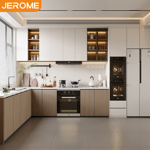 Nouveau modèle de meuble moderne, armoire murale de cuisine modulaire avec <span class=keywords><strong>porte</strong></span> <span class=keywords><strong>coulissante</strong></span>, peinture laquée - Product Image 1