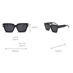 Gafas de Sol con Marco Grande, Estilo Vintage, Color Negro, Personalizadas, Protección UV 400, Marco Cuadrado, Modelo 2026 - Product Image 5