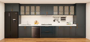 Vente directe d'usine, armoire de cuisine moderne en mélamine, contreplaqué haut de gamme avec îlot - Product Image 3