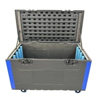 Flight case en plastique personnalisé pour le stockage d'écrans LED, 5 en 1, panneau LED 500*1000, flight case avec support OEM