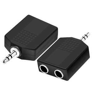 Adaptador divisor de 3,5 mm a 6,5 mm, conector de audio macho a doble hembra para uso con micrófono y karaoke - Product Image 2
