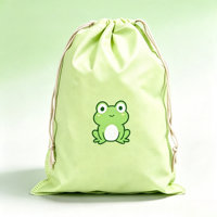 Sac de rangement en toile à cordon imprimé tête d'ours mignon personnalisé pour l'emballage de cadeaux de vacances et le rangement d'équipements sportifs