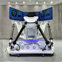 Simulateur de course automobile 4D avec sièges de course à mouvement pour sports d'intérieur, jeux d'amusement, simulateur de conduite automobile 5D avec 3 écrans