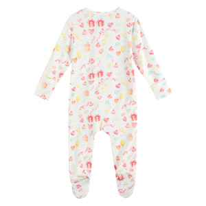 Combinaison pour bébé fille <span class=keywords><strong>OKIDS</strong></span> en fibre de bambou et élasthanne, respirante, douce, avec fermeture éclair cachée, imprimée, enveloppante - Product Image 3