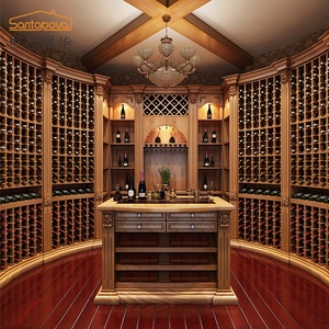 Luxe personnalisation cave à <span class=keywords><strong>vin</strong></span> Style Classique Design Chambre à <span class=keywords><strong>Vin</strong></span> En Bois Vitrines - Product Image 2