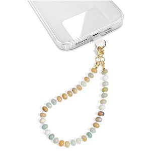 Novedad Transfronteriza: Cadena para Teléfono con Cuentas de Amazonita Natural Hechas a Mano, Estilo Lujoso y Próspero, con Cuentas de Cristal Rosa - Product Image 1