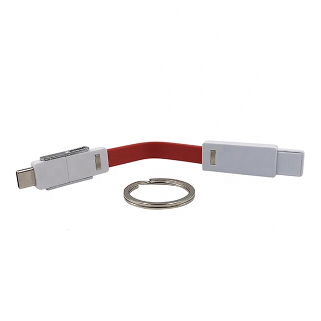 Hot Selling 3-in-1 Fast Charging Metal USB 3.0 Magnetic Cable Keychain Flash Drive with Promotional Features