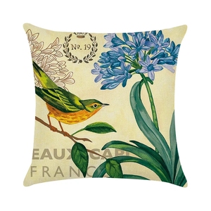 Acuarela Parro <span class=keywords><strong>guacamayo</strong></span> pájaro selva Tropical hoja Floral botánico palmera funda de almohada para sofá - Product Image 6