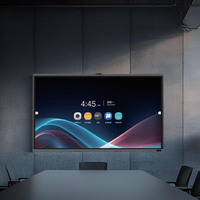 Pantalla Plana Interactiva Táctil 4K UHD de 55-86 Pulgadas, Pizarra Inteligente Todo en Uno con Sistema Dual Android/Windows para Centros Comerciales