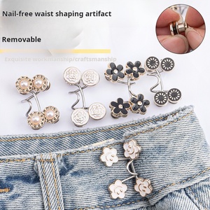 Chất Lượng Cao Kẽm Hợp Kim Kim Loại Snap Nút Có Thể Điều Chỉnh Dây Thắt Lưng Khắc Trang Trí Bền Vững Jeans Nút Mạ - Product Image 3