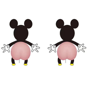 Vente en gros d'autocollants anti-collision pour porte de voiture en silicone 3D autocollants de décoration de fesses en forme de dessin animé mignon - Product Image 6