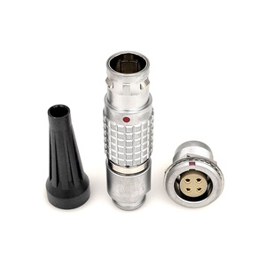 Metal Mini FGG/EGG 00/00B 2/3/4 Pin Push Pull Connector IP67/IP68 FGG.00.302.Clad35z 4Pin Plug Cable Compatible With <strong>LEM</strong>/ODUS