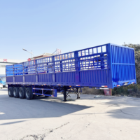 Transport de conteneurs en vrac, semi-remorque à 4 essieux avec parois latérales hautes