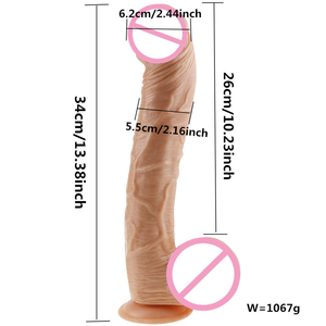 Grand gode réaliste, marron, grande taille, gode en PVC, gland volumineux, ventouse puissante, adapté à une utilisation mains libres, jouet sexuel pour adultes - Product Image 5