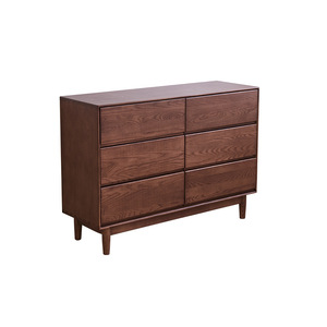 Cómoda de madera maciza de fresno con seis cajones, moderna y minimalista, para dormitorio, con tirador oculto. - Product Image 2