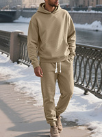 PASUXI Vente en gros Sweat-shirt à capuche sportif respirant pour homme à manches longues Pantalon de course Ensemble grande taille pour le printemps
