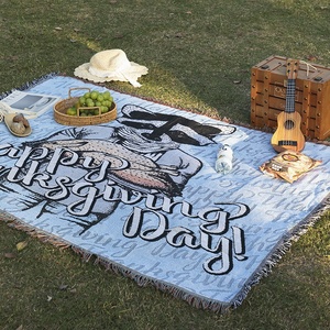 Manta de lujo para sofá y sofá con borlas, tapiz tejido Vintage, regalo de Navidad y Halloween, manta para acampar <span class=keywords><strong>en</strong></span> las cuatro estaciones - Product Image 2