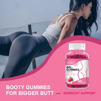 Gummies personnalisables en gros pour l'amélioration des hanches et des fesses, 60 unités, supplément nutritionnel pour l'énergie et le soutien de la santé