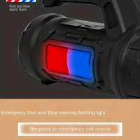 T6 LED Suchscheinwerfer Dual COB 5 Modi Eingebautes Werkzeugset Wiederaufladbares Rot-Blaues Warnlicht Outdoor Notfall-Handlampe