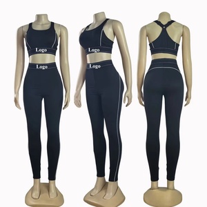 Conjuntos de Yoga de Lujo para Mujer, Ropa con Logotipo Personalizado, Ropa de Diseñador para Mujer, Conjunto de Dos Piezas, Pantalones Casuales, Traje Deportivo de Manga Corta para Verano - Product Image 6