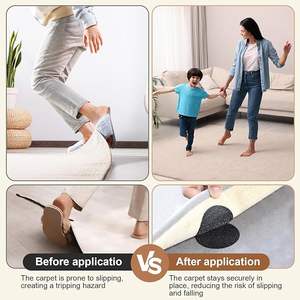 Cinta Adhesiva de Gancho y Bucle de Alta Resistencia Negra de 4 Pulgadas x 16.5 Pies, Evita que los Cojines del Sofá se Deslizan, Antideslizante para Alfombras y Tiras - Product Image 6