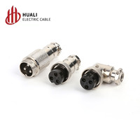 GX16 type docking plug aviation plug cable connector 2 3 4 5 6 7 8 9 Pin Male + Female